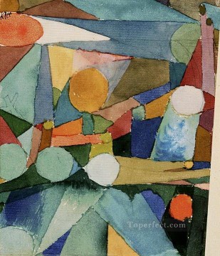  Klee Oil Painting - Colour Shapes Paul Klee